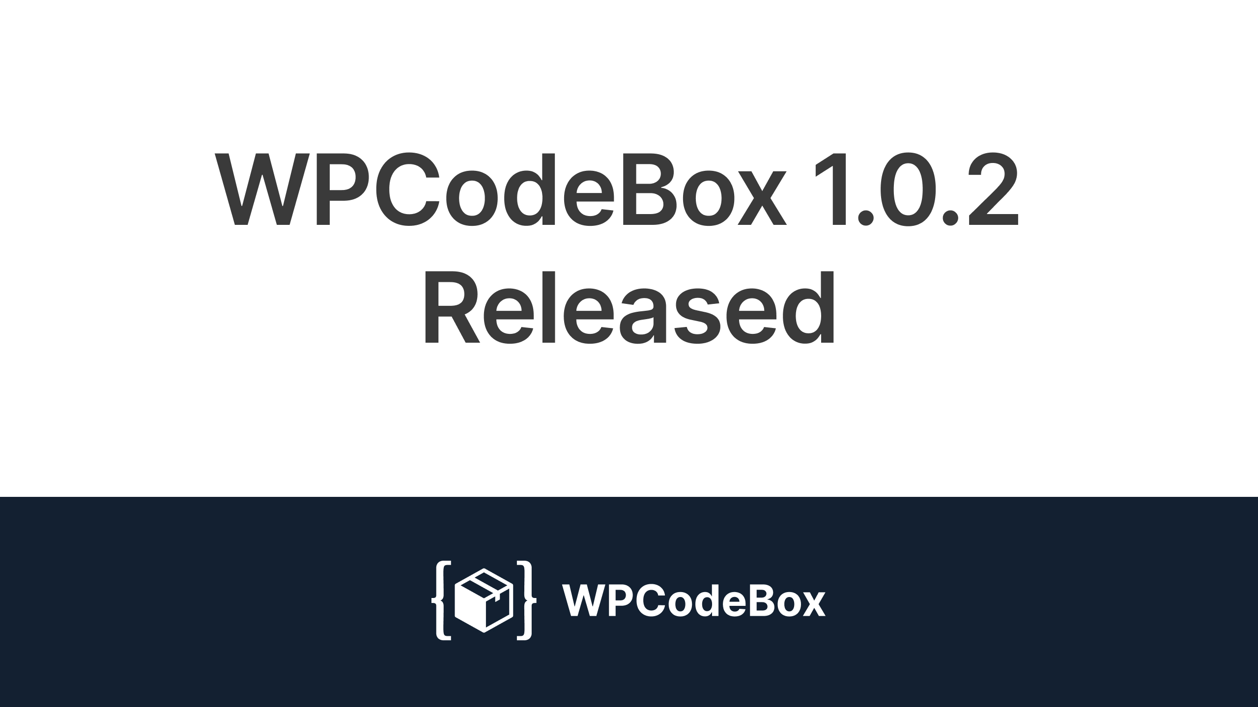 WPCodeBox v1.0.2 released