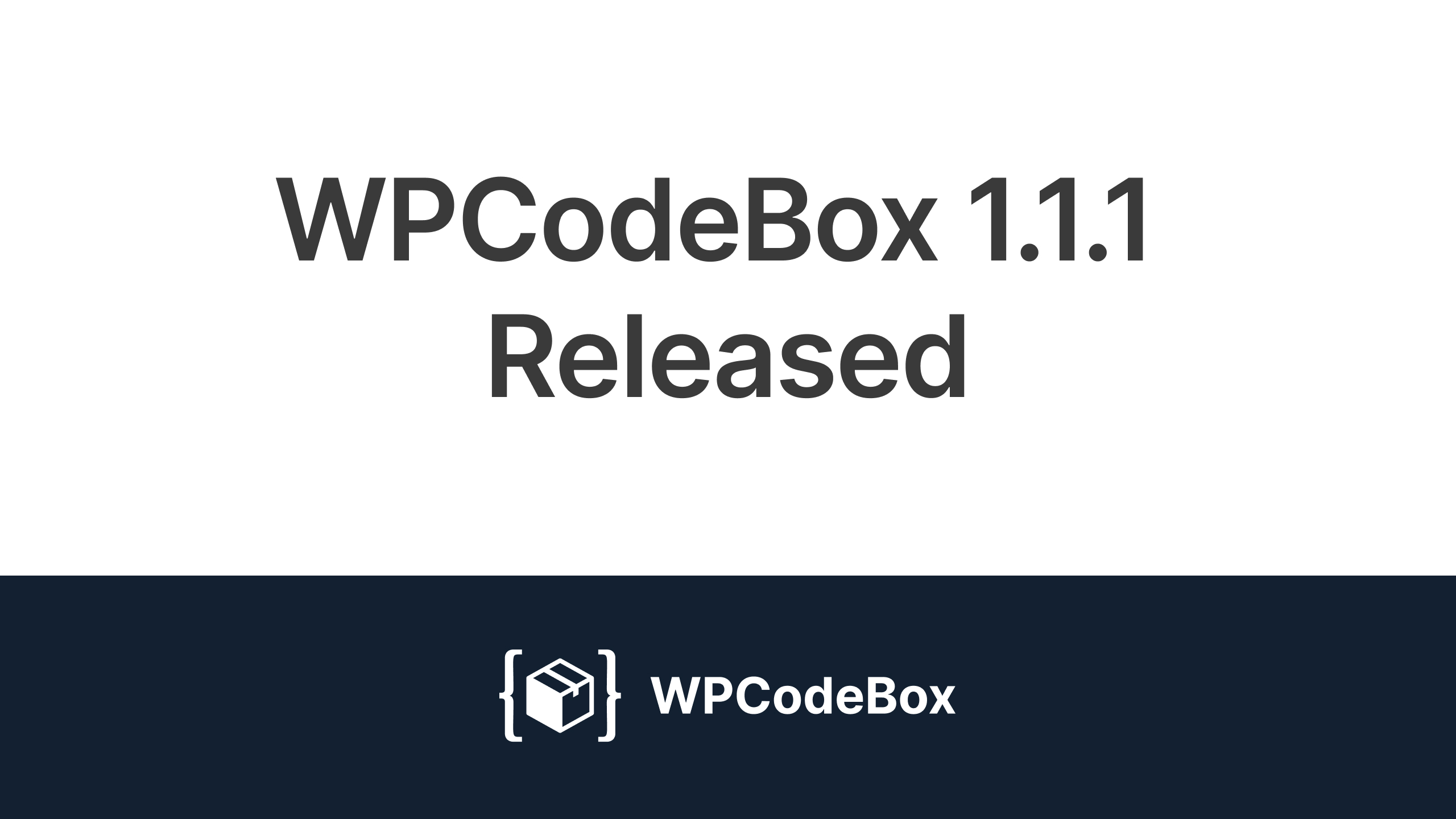 WPCodeBox v1.1.1 released