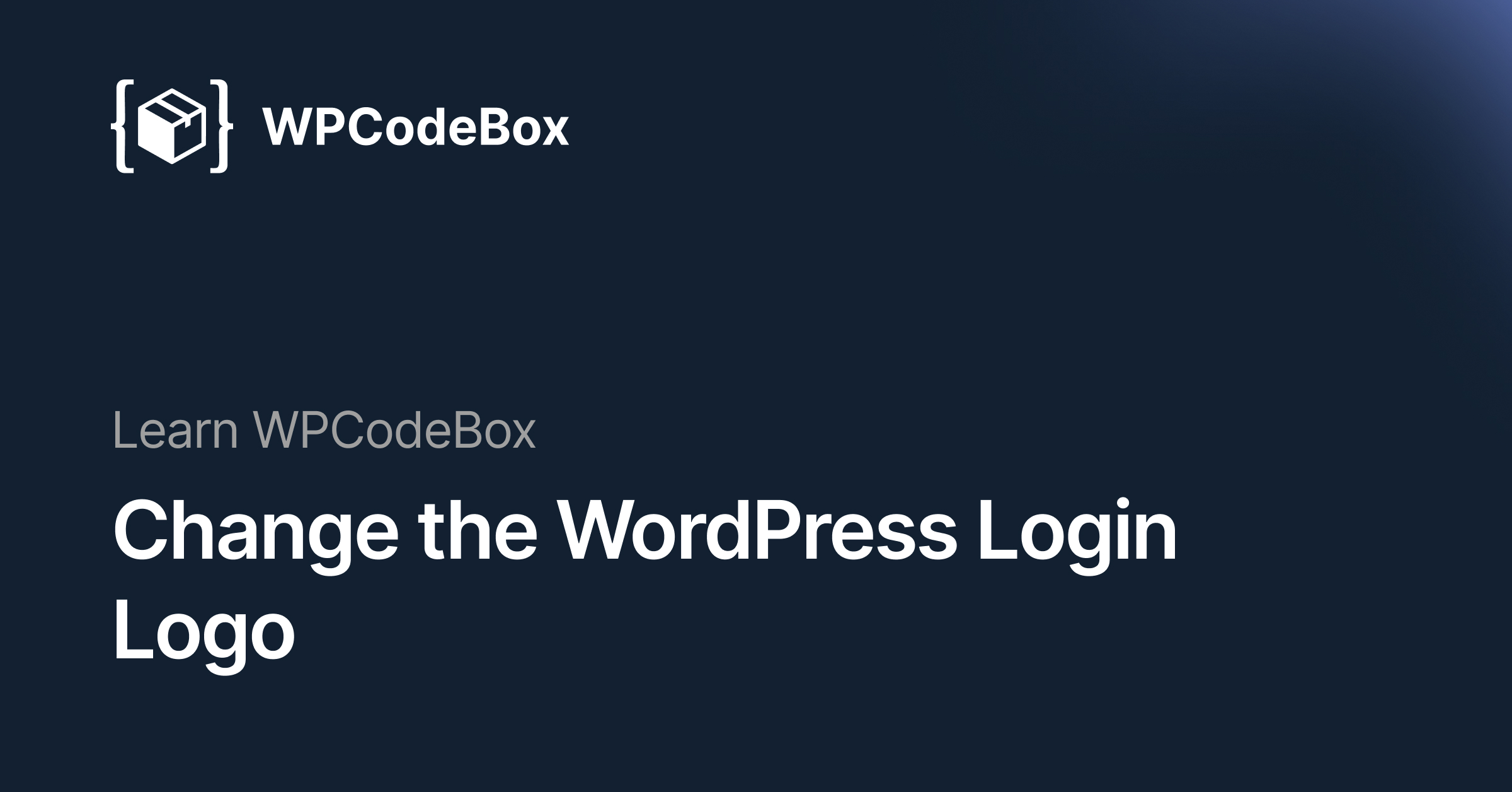 How to Change the WordPress Login Logo