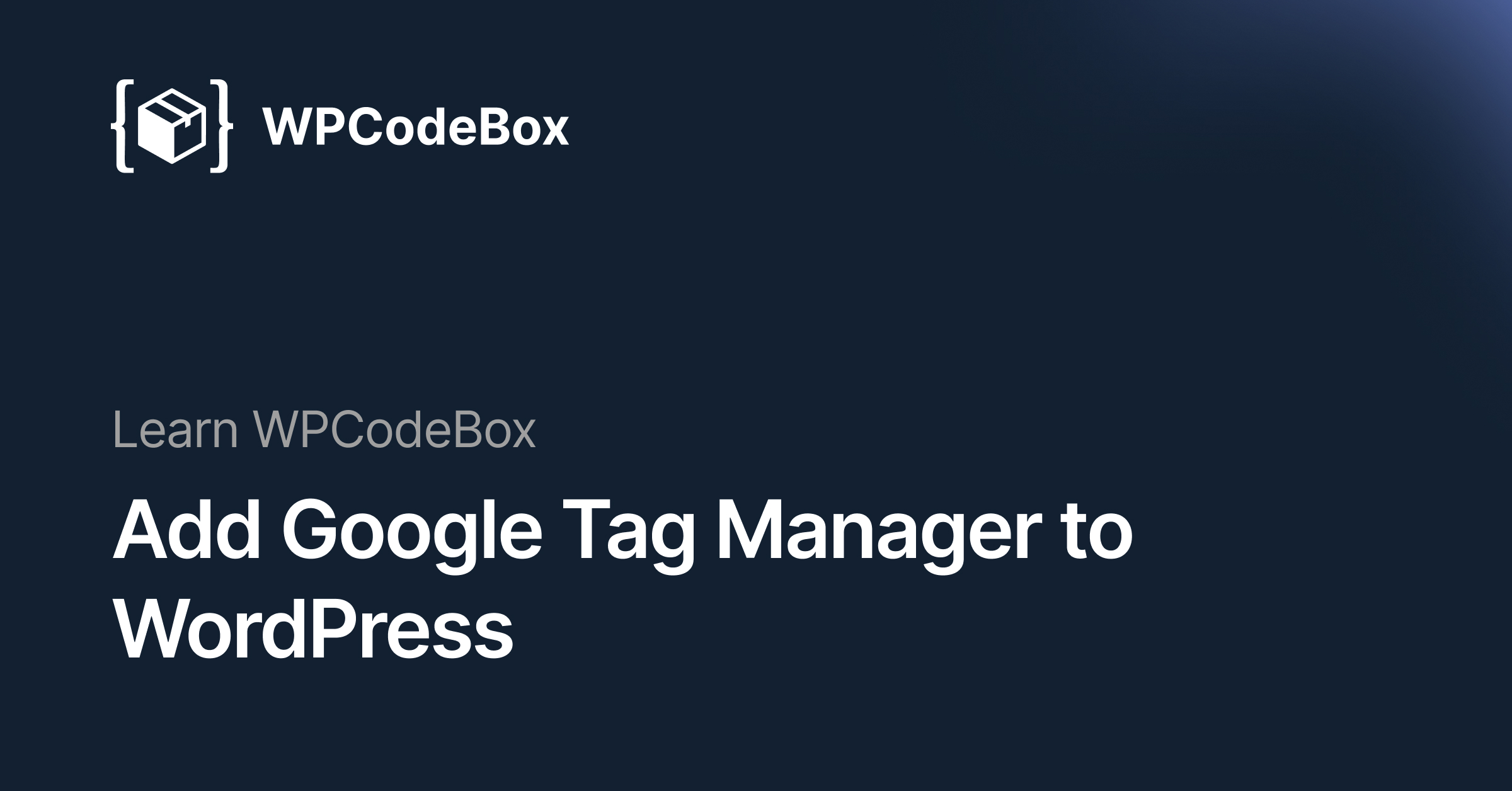 How to Add Google Tag Manager to WordPress